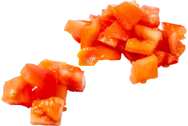 Tomaten brunoise  20mm 1kg kist 6 stuks
